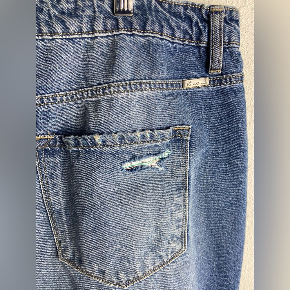 Kancan Jeans Size 20W Relaxed Fit Rainbow Thread Distressed High Rise Denim - Picture 9 of 10